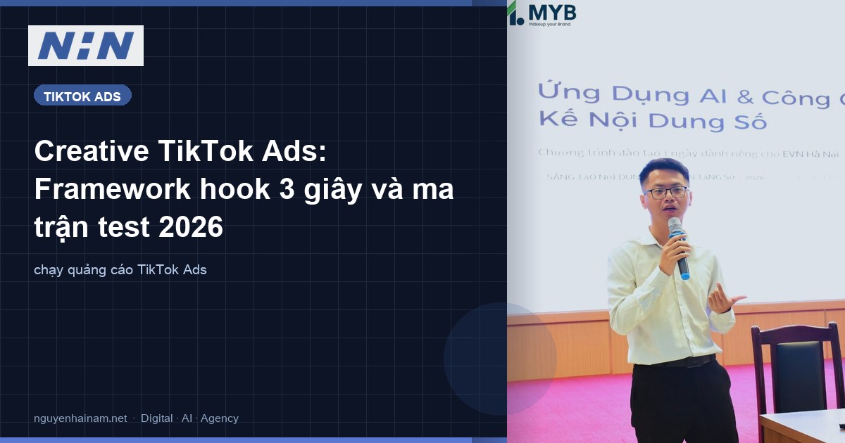 TikTok Ads Creative: A 3-Second Hook Framework and 2026 Test Matrix
